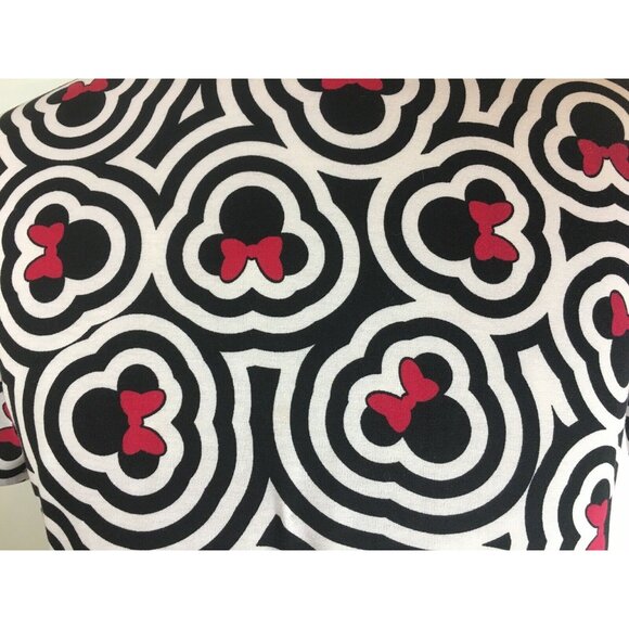 Lularoe Irma Disney Minnie Mouse Top Black White Pink Geometric XXS Tunic - Picture 4 of 12
